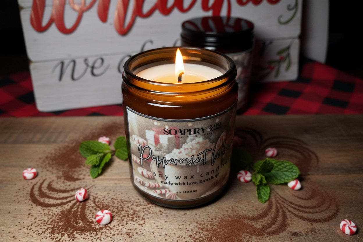 Peppermint Mocha 8oz Soy Candle