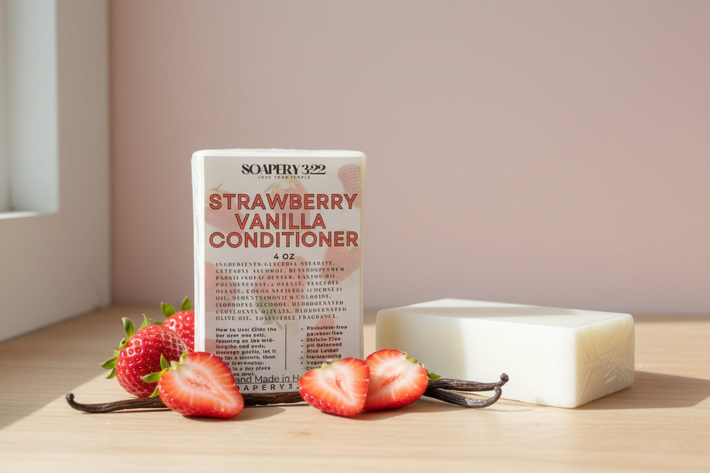 Strawberry Vanilla Shampoo and Conditioner Bars