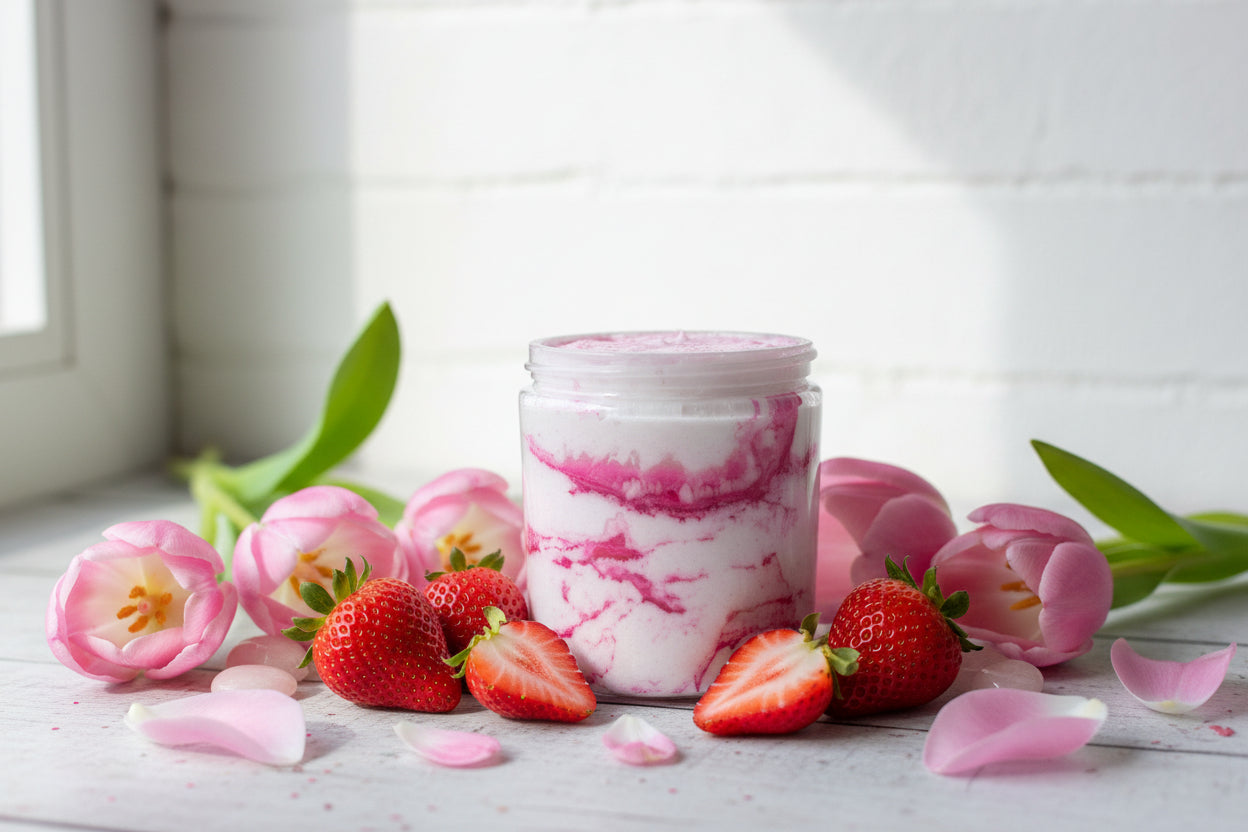 Bourbon Strawberry Vanilla Sugar Scrub