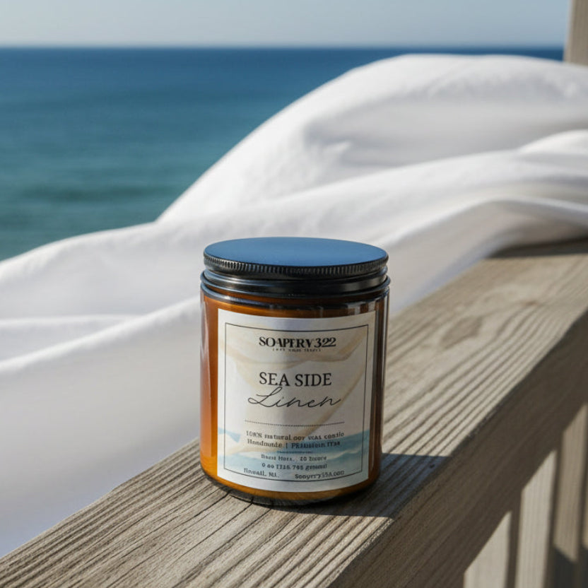 Sea Side Linen Soy Candles and Wax Melts