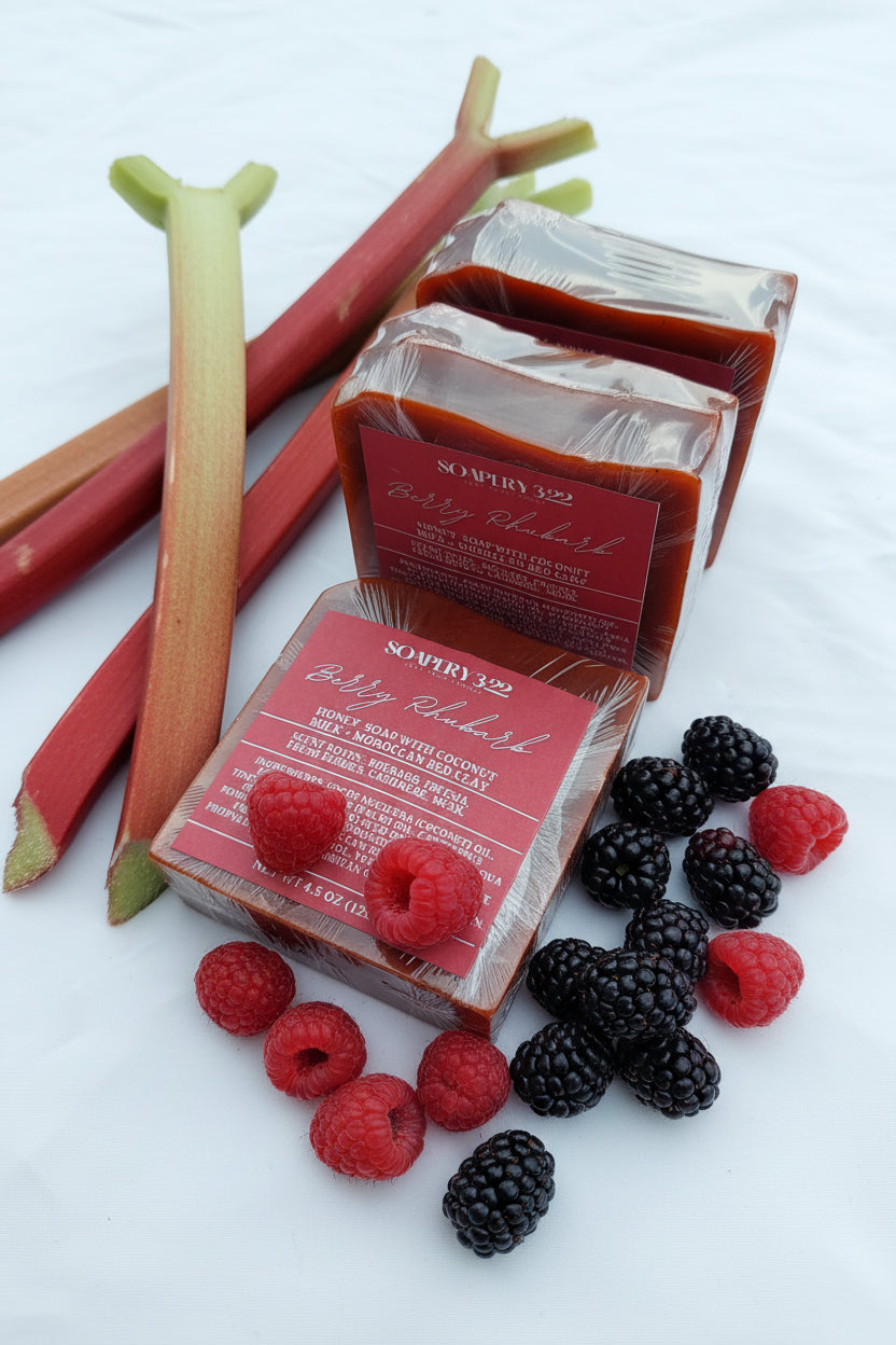 Berry Rhubarb Honey soap