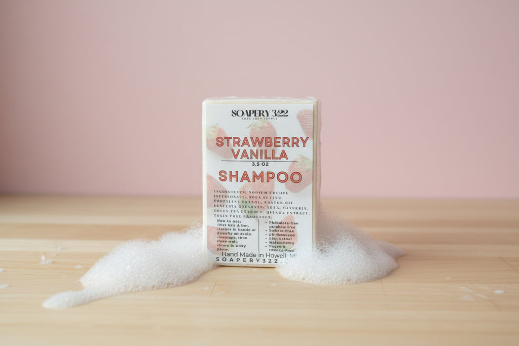 Strawberry Vanilla Shampoo and Conditioner Bars