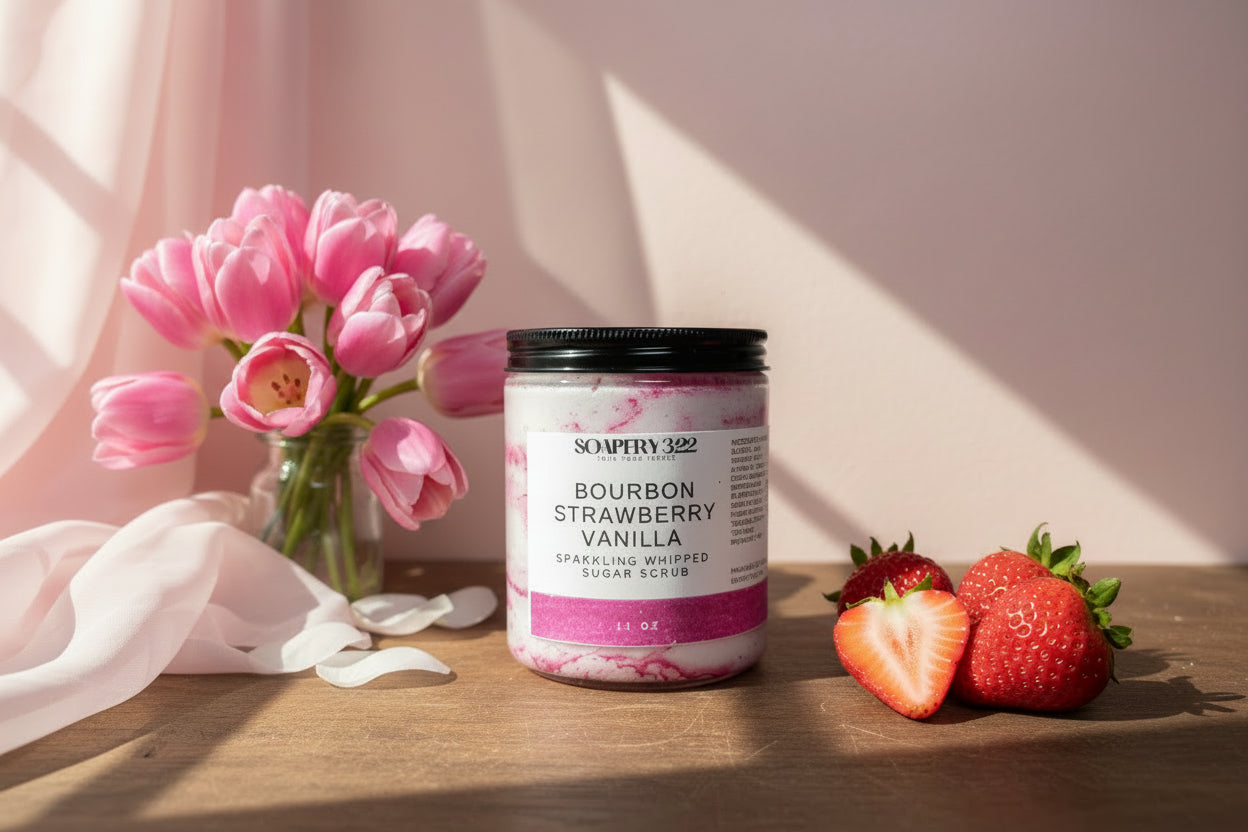Bourbon Strawberry Vanilla Sugar Scrub