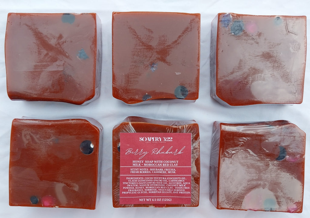 Berry Rhubarb Honey soap