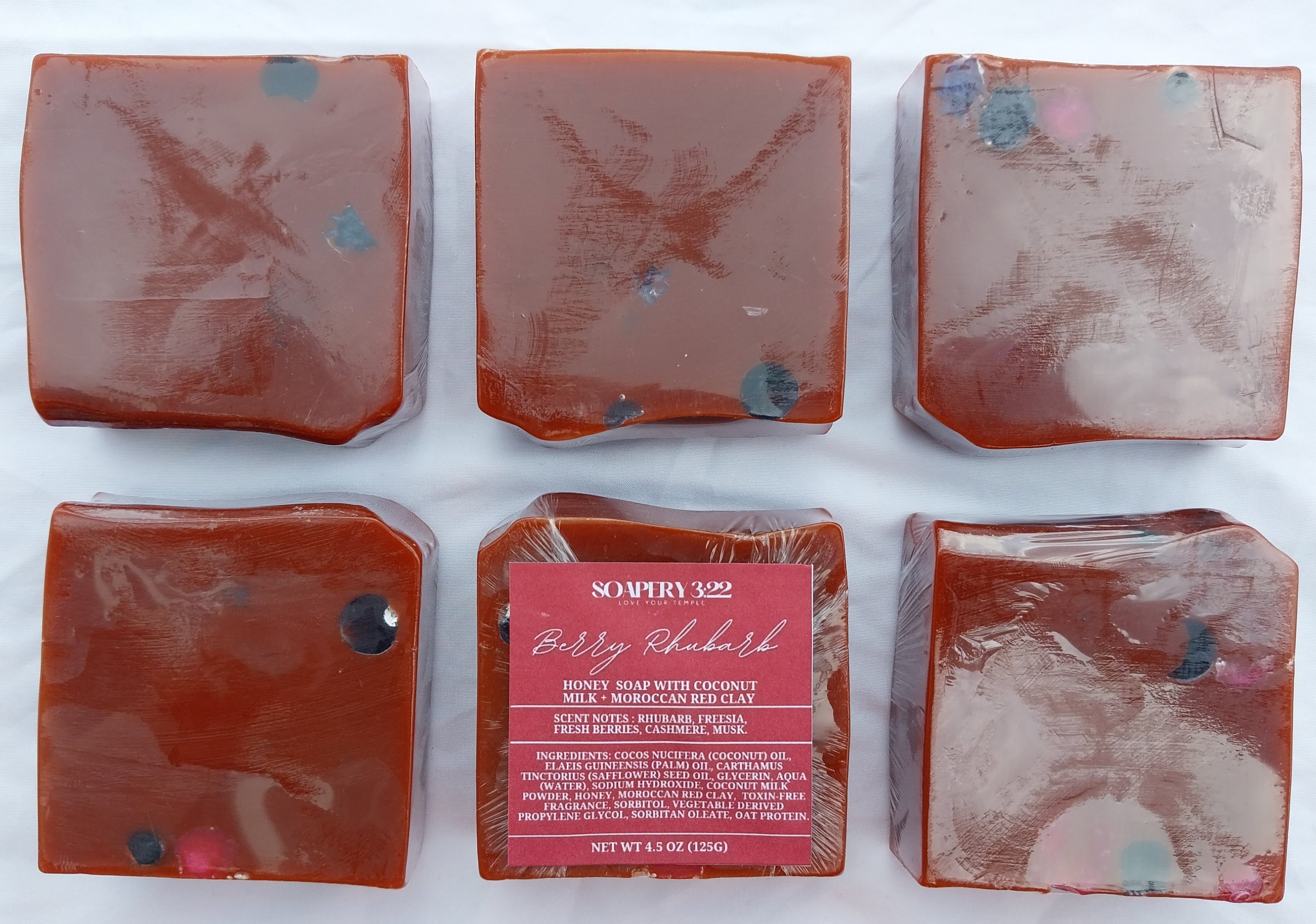 Berry Rhubarb Honey soap