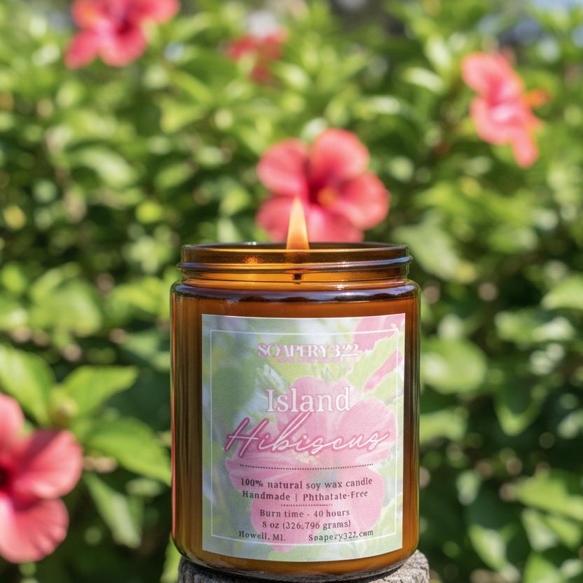 Island Hibiscus Soy Candles and Wax Melts.